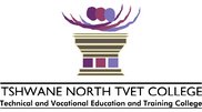 Logo Tshwane North TVET College Logo des Tshwane North TVET College: Abstraktes Symbol in Lila- und Brauntönen über dem Schriftzug des College-Namens.